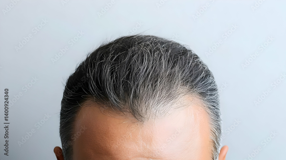 Close Up View Of Man's Bald Spot Close Up View Of Man's Bald Spot