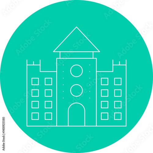 Castle icon single vector illustration