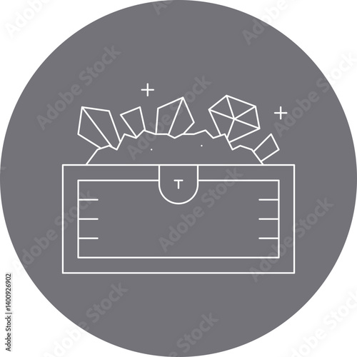 Treasure icon single vector illustration