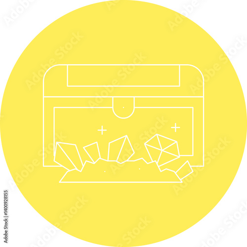 Treasure Chest I icon single vector illustration