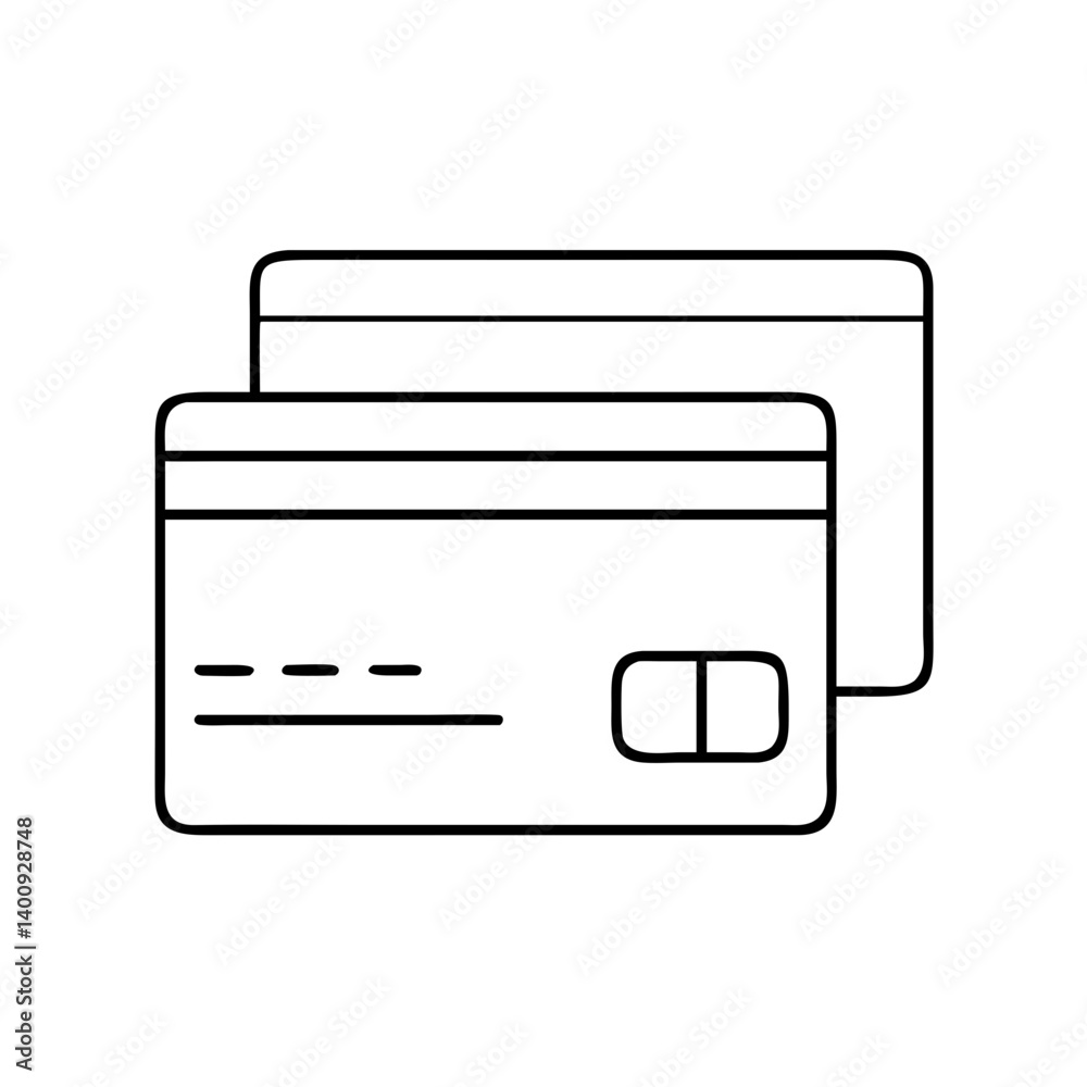 Two Credit Cards Stacked Together Online Payment Banking Finance Transaction Two Credit Cards Stacked Together Online Payment Banking Finance Transaction