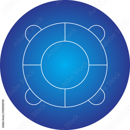 Life Saving Tube icon single vector illustration