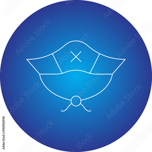 Pirate Hat II icon single vector illustration