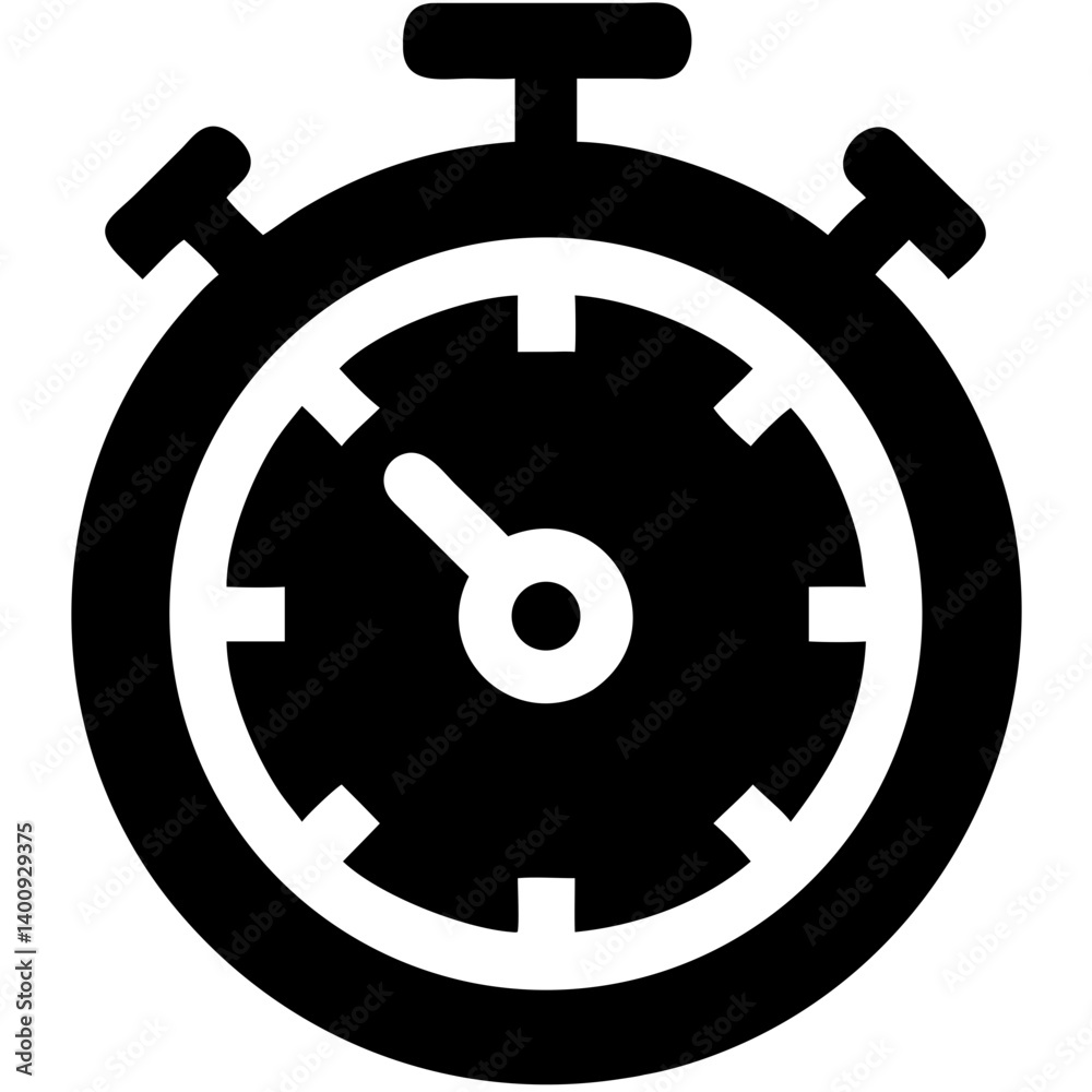Stopwatch Icon in Simple Style for Timing Purposes Stopwatch Icon in Simple Style for Timing Purposes