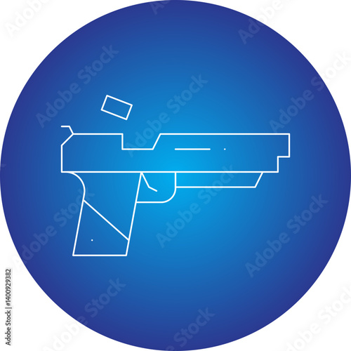 Pistol icon single vector illustration