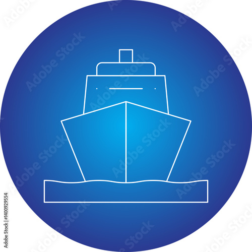Steamship icon single vector illustration
