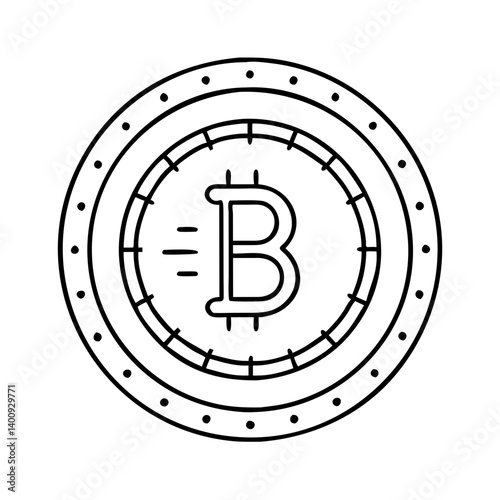 Digital Cryptocurrency Bitcoin Coin Fast Transaction Speed Technology