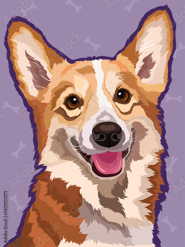 portrait of a dog korgi photo