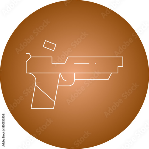 Pistol icon single vector illustration