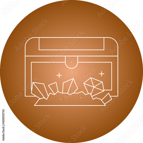 Treasure Chest I icon single vector illustration