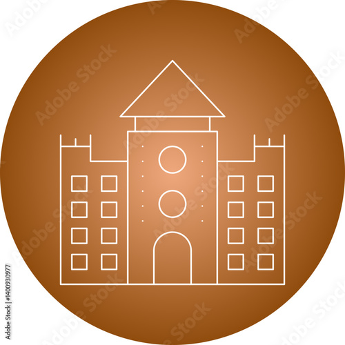 Castle icon single vector illustration
