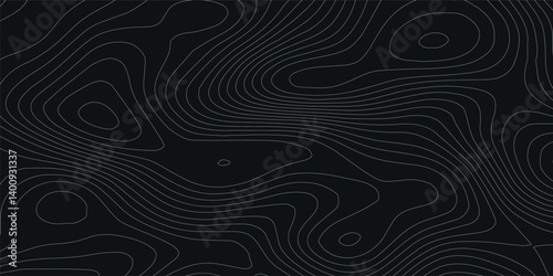 Elevated terrain abstract geographic topographic artistry vector illustration. wave Line topography map contour wavy pattern design. 