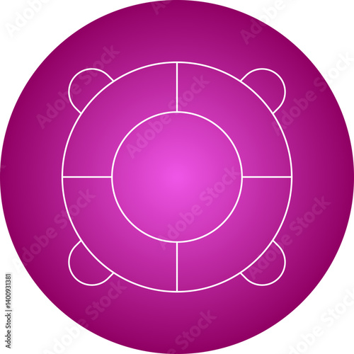Life Saving Tube icon single vector illustration
