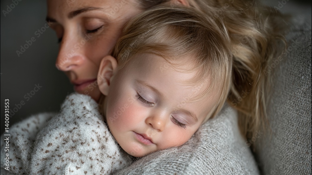 Mother and child in warm embrace, tender moments shared, cozy indoor setting, capturing love and serenity. Mother and child in warm embrace, tender moments shared, cozy indoor setting, capturing love and serenity.