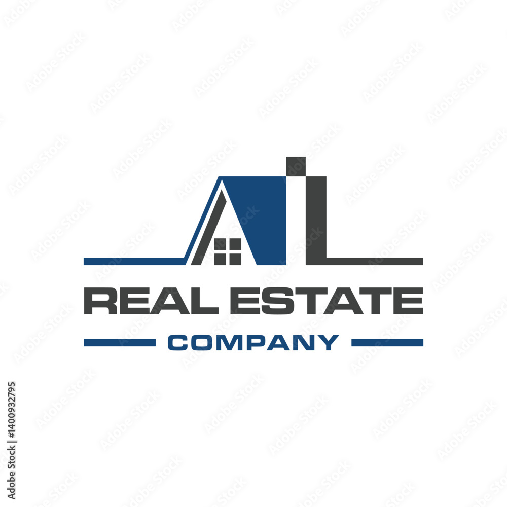 Obraz premium letter AI roof concept logo design vector template