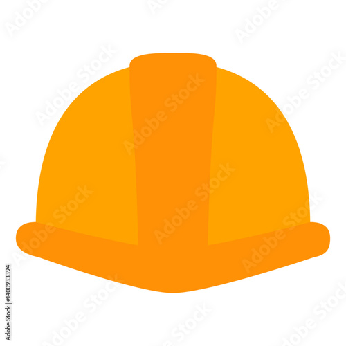 Safety helmet. Construction hat. Vector illustration isolated on white.