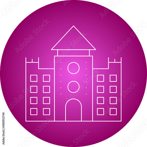 Castle icon single vector illustration