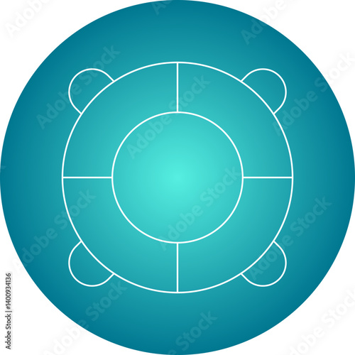 Life Saving Tube icon single vector illustration