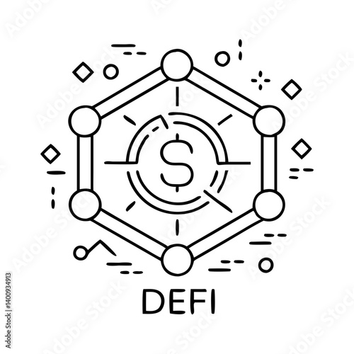 Decentralized Finance Network System Cryptographic Currency Digital Assets Blockchain Technology