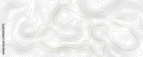 Abstract wavy topographic line background. Seamless pattern and banner design. Modern and dynamic feel to topographic mapping vector illustration.