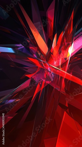 Futuristic Geometric Art: Vivid 3D Triangles and Colorful Digital Patterns
