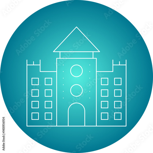 Castle icon single vector illustration