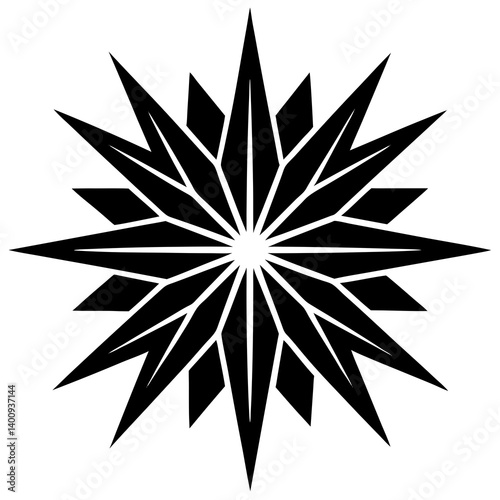 starburst icon vector art silhouette