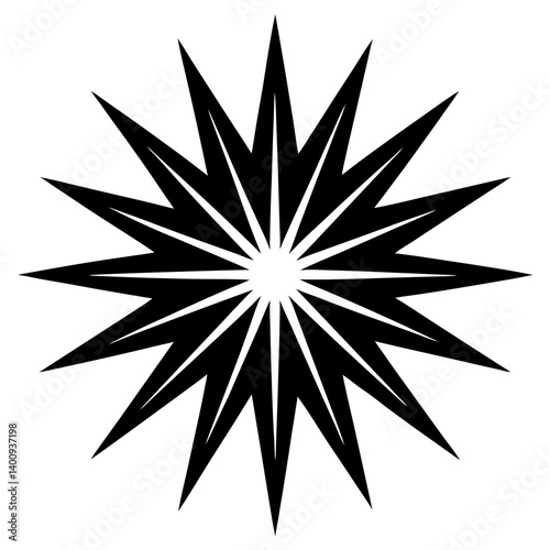 starburst icon vector art silhouette