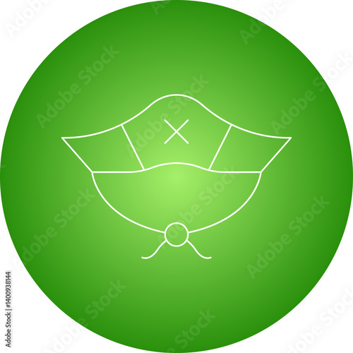 Pirate Hat II icon single vector illustration