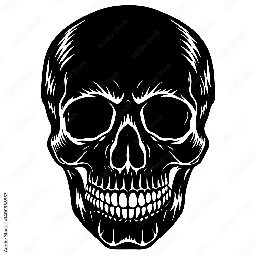 Obraz premium Cinco de Mayo Calavera Skull Silhouette