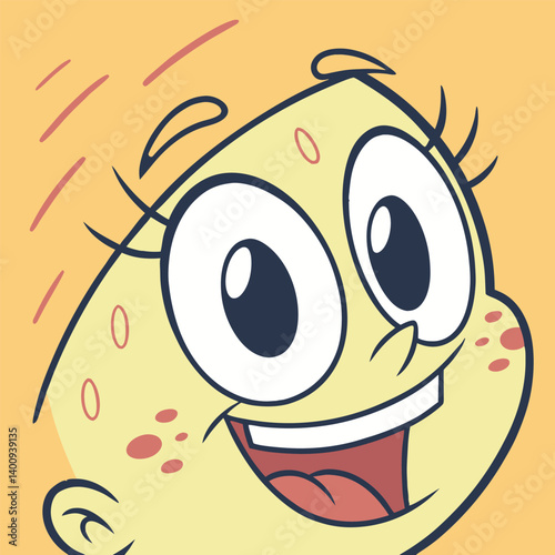 carton face smiling vector art design.