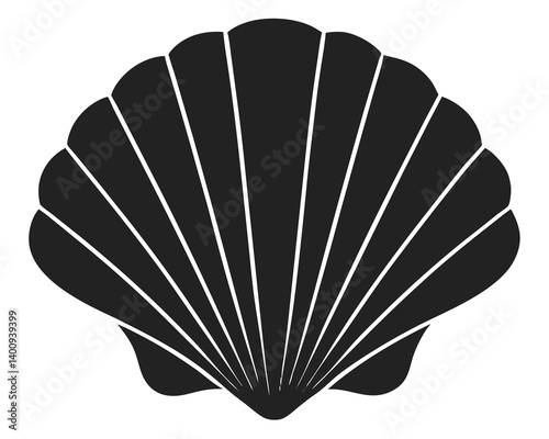 seashell silhouette vector illustration