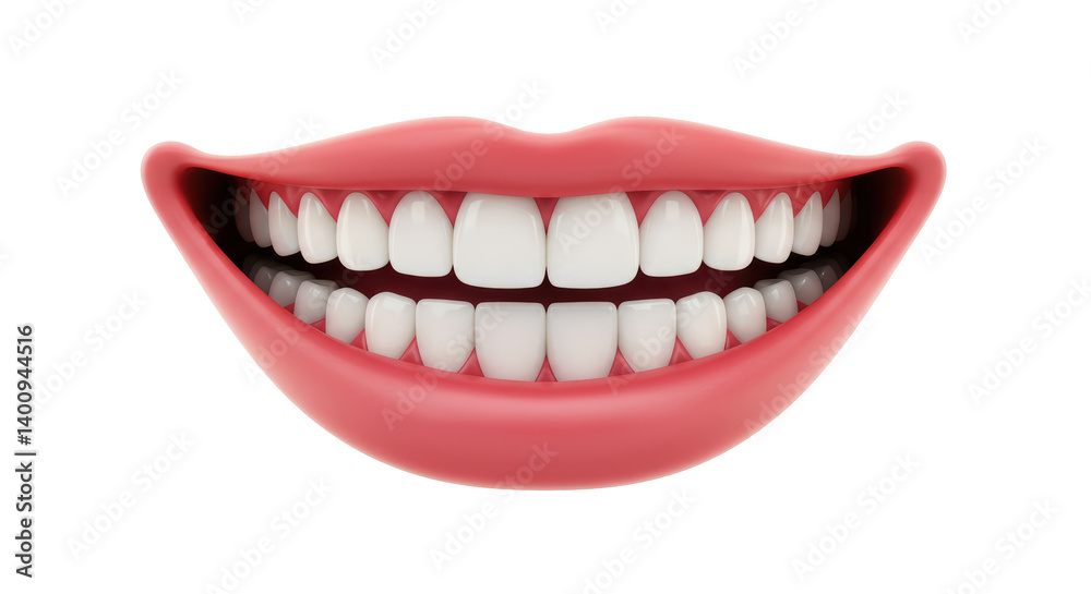 Isolated Smile with White Teeth Isolated Smile with White Teeth