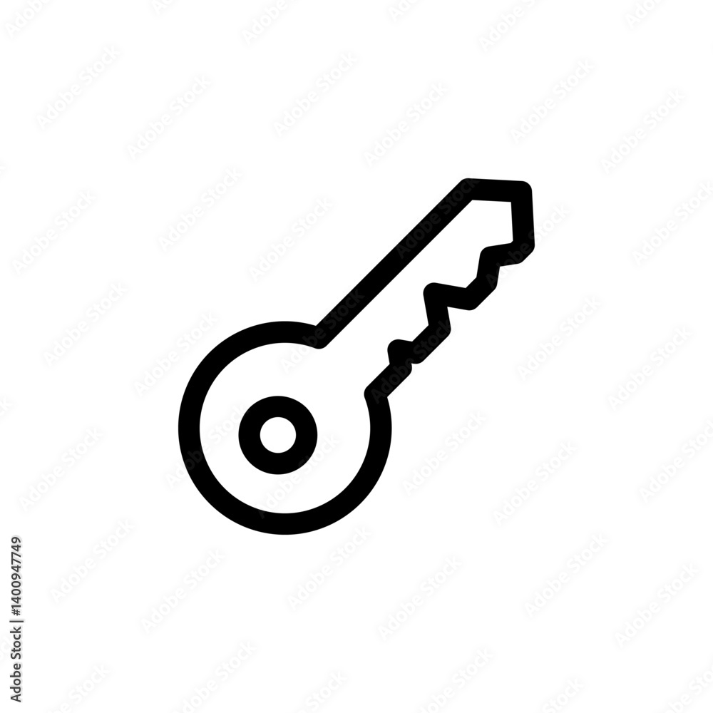 key icon. Perfect for security, access, protection, or locksmith related designs key icon. Perfect for security, access, protection, or locksmith related designs