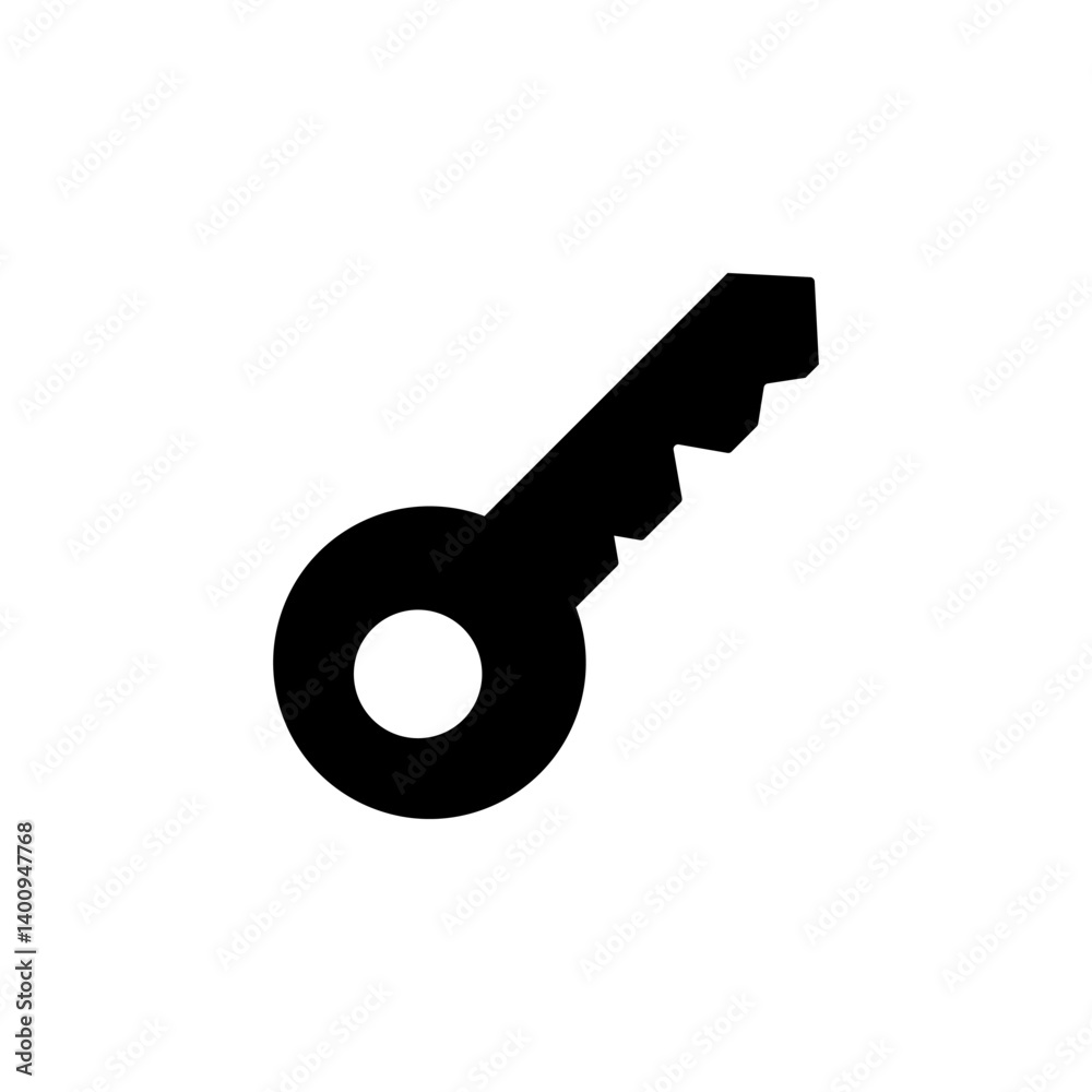 key icon. Perfect for security, access, protection, or locksmith related designs key icon. Perfect for security, access, protection, or locksmith related designs