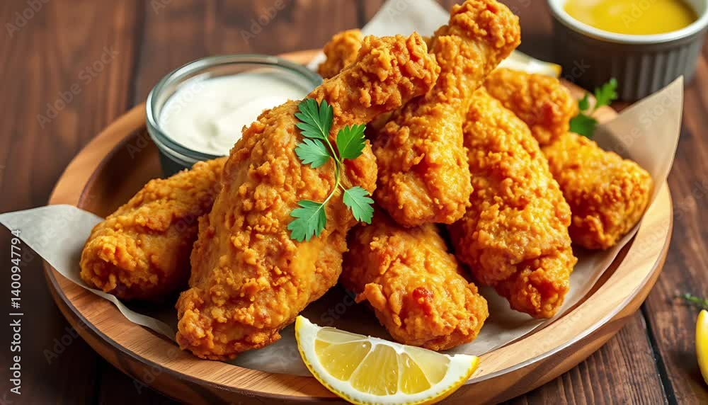 Crispy fried chicken 