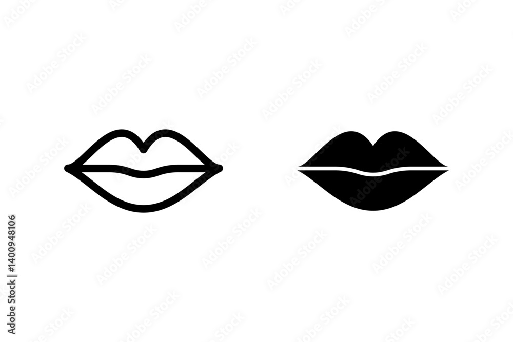 Lips or mouth icon set. vector simple design Lips or mouth icon set. vector simple design