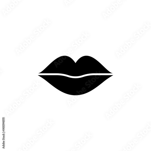 Lips icon vector simple design