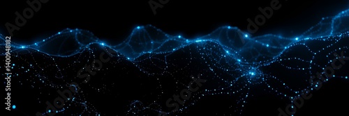 Celestial Network: A Deep Blue Constellation of Light Particles