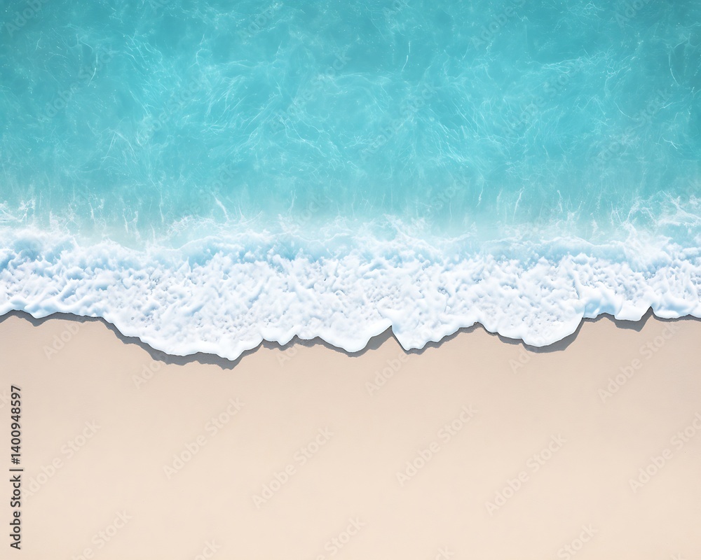 Beach Waves Top-Down View