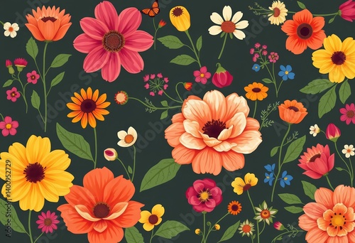 Wallpaper Mural Rustic simple vector floral collection; perfect for fabric prints, texture, branches Torontodigital.ca