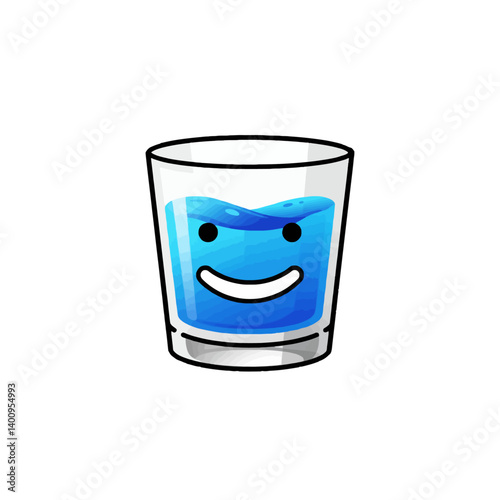 A happy glass of water