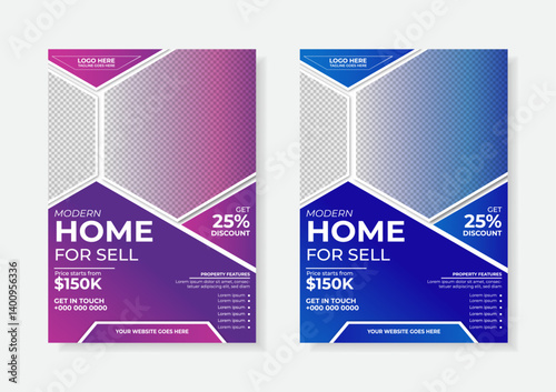 Real estate flyer design template, Real Estate Home Sale Flyer, creative home for sale flyer, color a4 print ready flyer	