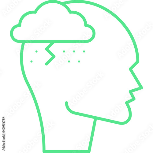 PTSD from Warfare icon single vector illustration