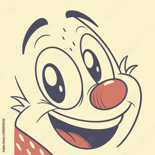 carton face smiling vector art design.