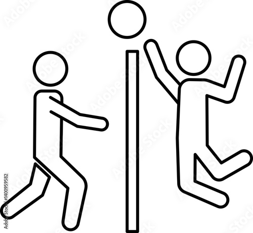 Dancing People Vector Icon Stock Illustration