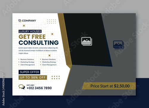 Real estate home sale social media Post Design, Cover and web banner design template