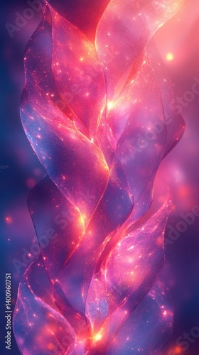 Magical Neon Colorful Patterns: Abstract Art with Ethereal Shimmering Effects