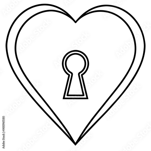 Romantic Keyhole Icon Design