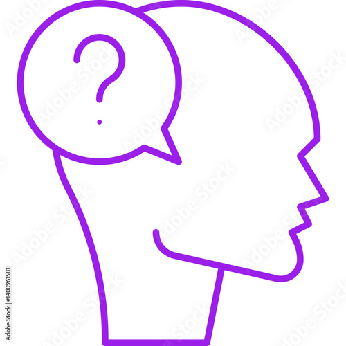 Confusion icon single vector illustration